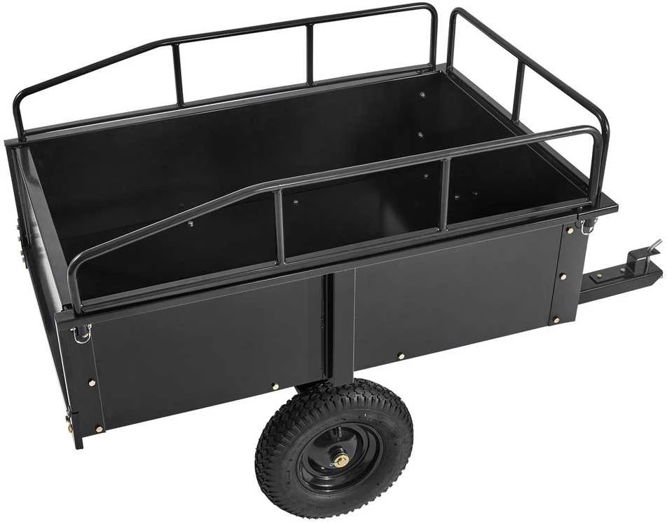 ATV priekaba savivartė, 750 lbs / 340 kg, 0.42 m³, nuimamais bortais, sodo, traktoriaus