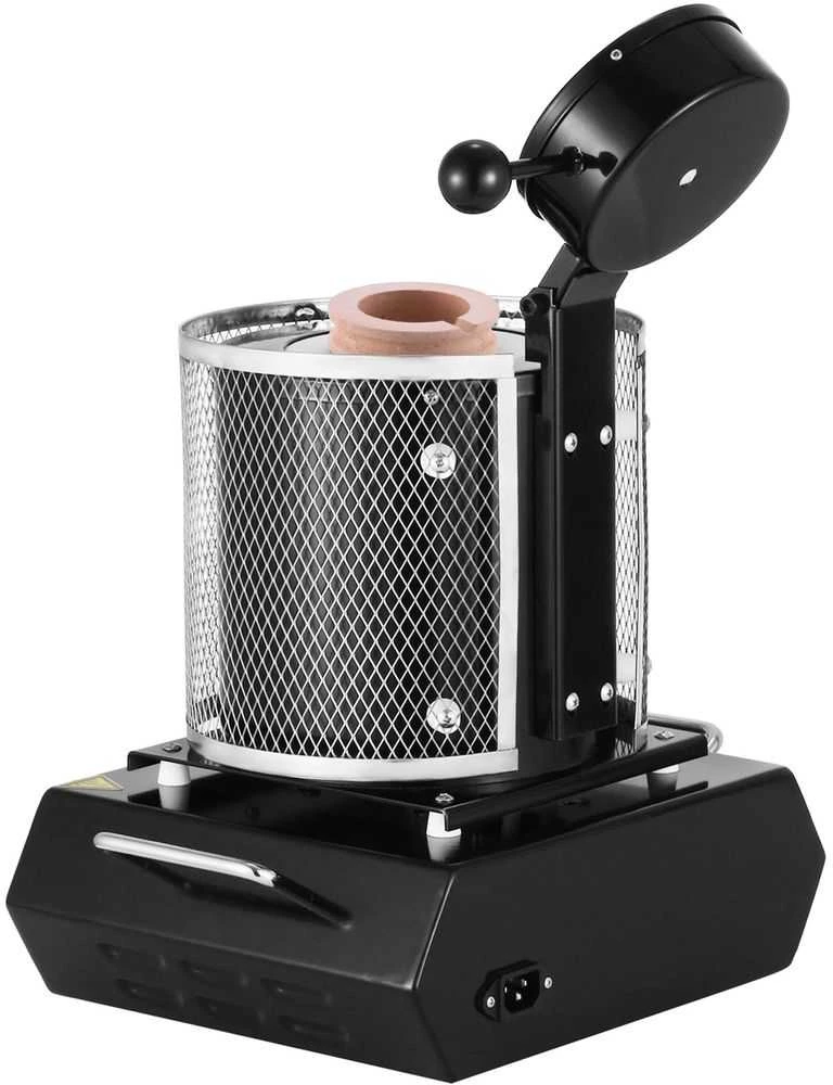 Aukso lydymo krosnis, elektrinė metalo lydymo krosnis, 1150°C skaitmeninis valdymas, 3kg tiglis, aukso, sidabro, aliuminio liejimui ir rafinavimui