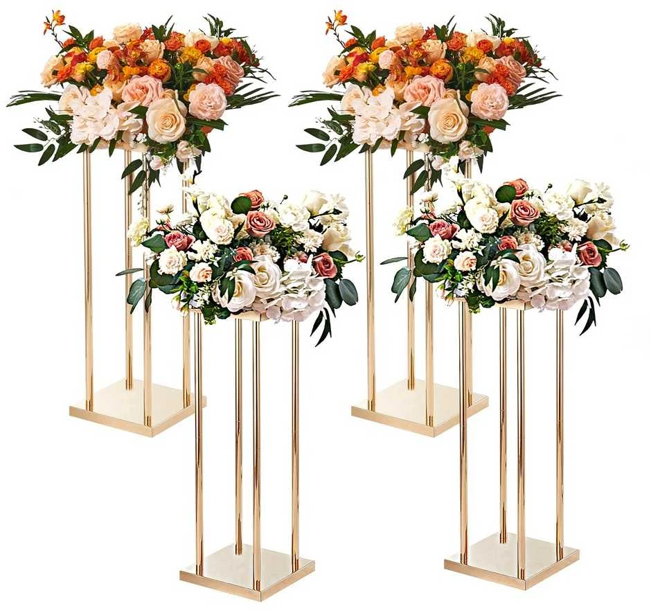 VEVOR Auksinis vestuvių gėlių stovas, 80 cm aukščio