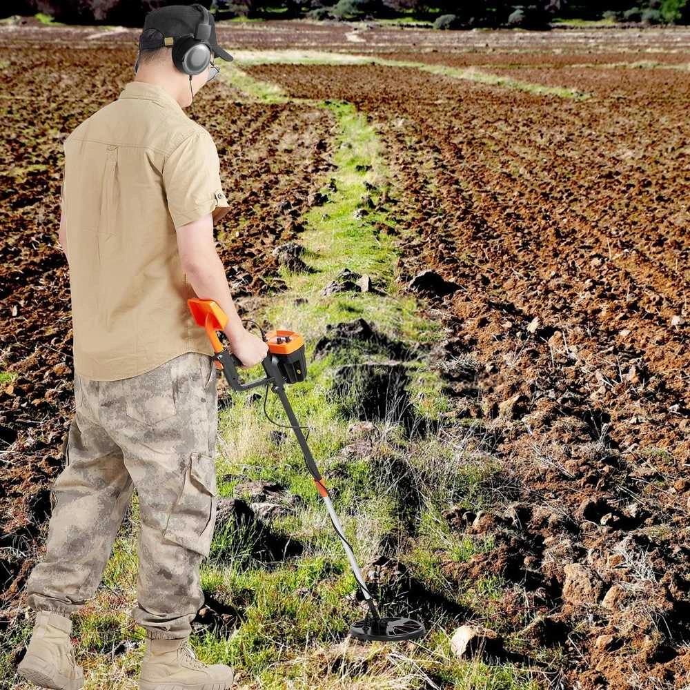 Aukso metalo detektorius, 8 colių vandeniui atspari paieškos ritė, didelio tikslumo rodyklės ekranas, reguliuojamas aukso lobių detektorius