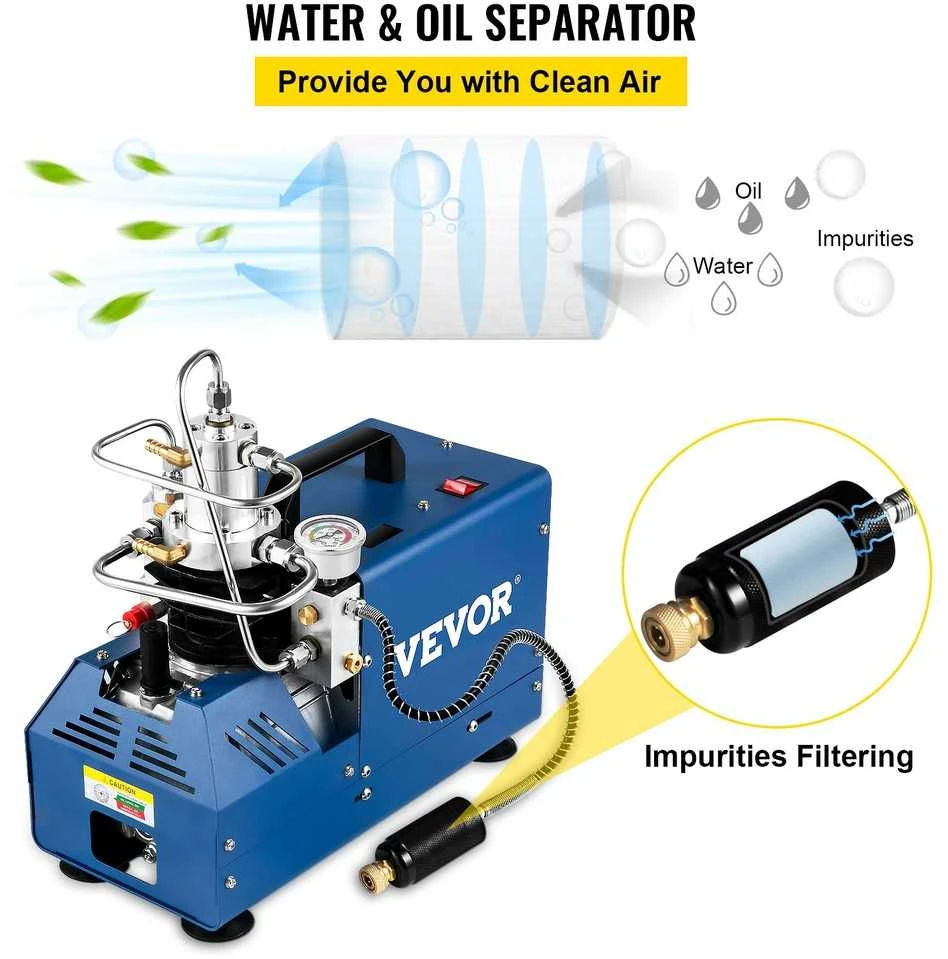 VEVOR Didelio slėgio oro kompresorius 4500 PSI 1800W