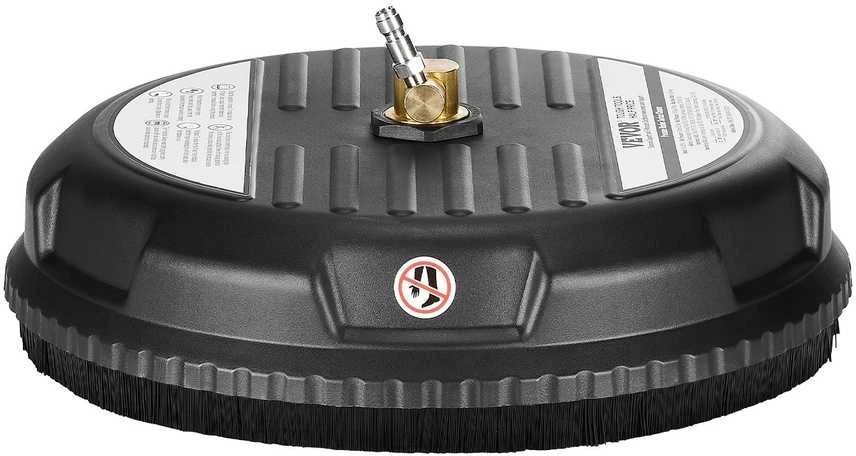 Aukšto slėgio plovimo paviršiaus valytuvas 385 mm, su 4 ratais, maks. 3000 PSI, plastikinis juodas paviršiaus valytuvas, aukšto slėgio plovimo priedas