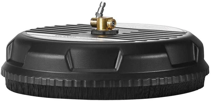 Aukšto slėgio plovimo paviršiaus valytuvas 385 mm, su 4 ratais, maks. 3000 PSI, plastikinis juodas paviršiaus valytuvas, aukšto slėgio plovimo priedas