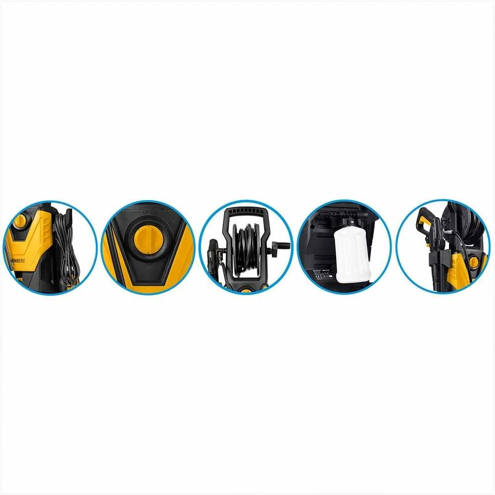 Humberg Aukšto slėgio plovykla su rite, 230 bar, sodo, terasos ir transporto priemonių valymui, galingi valymo sprendimai, lauko valymo įranga