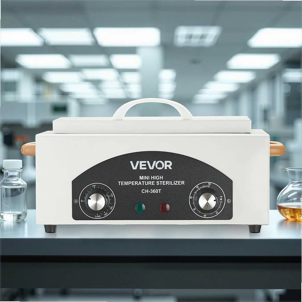Aukštos temperatūros autoklavas nagų įrankių valymui, 2 l talpa, 300 W galia, sauso karščio spinta, laboratorinis sterilizatorius, grožio salonams