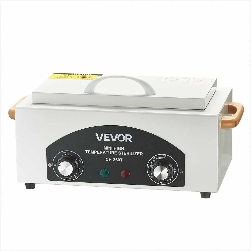 Aukštos temperatūros autoklavas nagų įrankių valymui, 2 l talpa, 300 W galia, sauso karščio spinta, laboratorinis sterilizatorius, grožio salonams