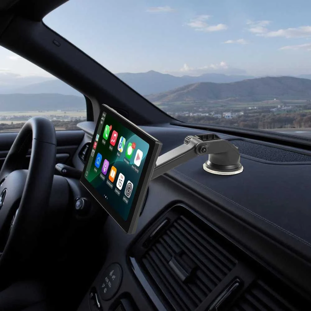 Automagnetola 10" CarPlay Android Auto, Galinio ir Priekinio Vaizdo Kamera, Nešiojama Automobilio Multimedija