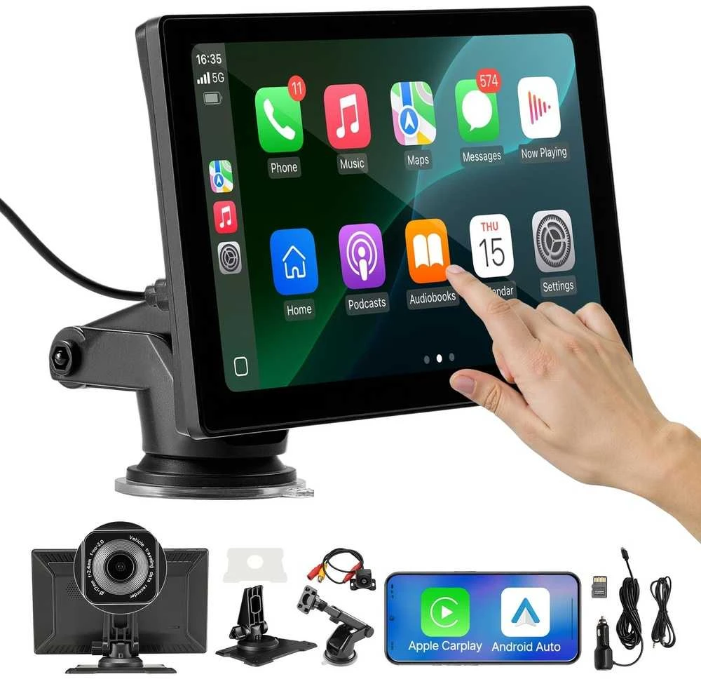 Automagnetola Vevor Automobilio stereo radijas su CarPlay ir kamera