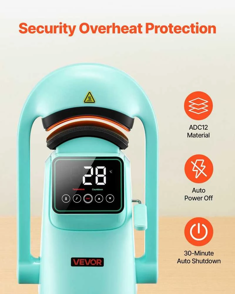 Automatinė kepurių terminio presavimo mašina, kepurių spausdinimui, su jutikliniu ekranu, automatiniu atleidimu, puikiai tinka „pasidaryk pats“ kepurių personalizavimui