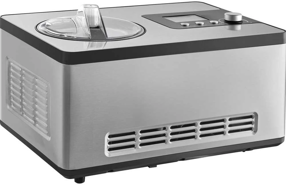 Automatinė ledų mašinėlė 2.0 l, elektrinė jogurto, gelato gaminimo mašina, sidabrinė ledų gamyklė, desertų aparatas