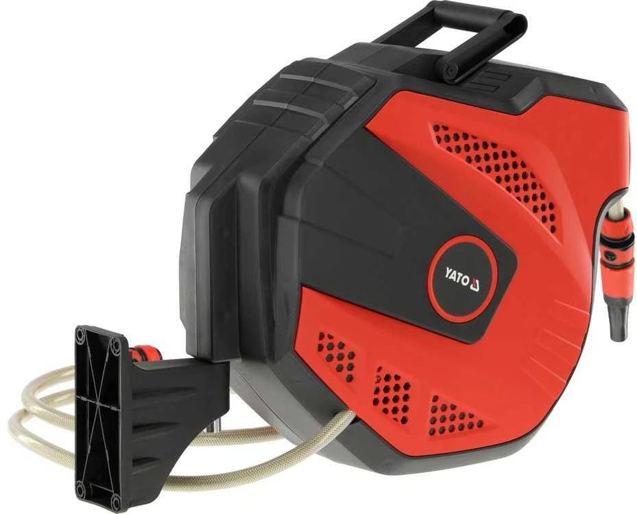 Automatinė vandens žarnos ritė 15 m, su UV atsparumu, sodo žarnos ritė, PVC vandens žarna, prie sienos montuojama žarnos ritė