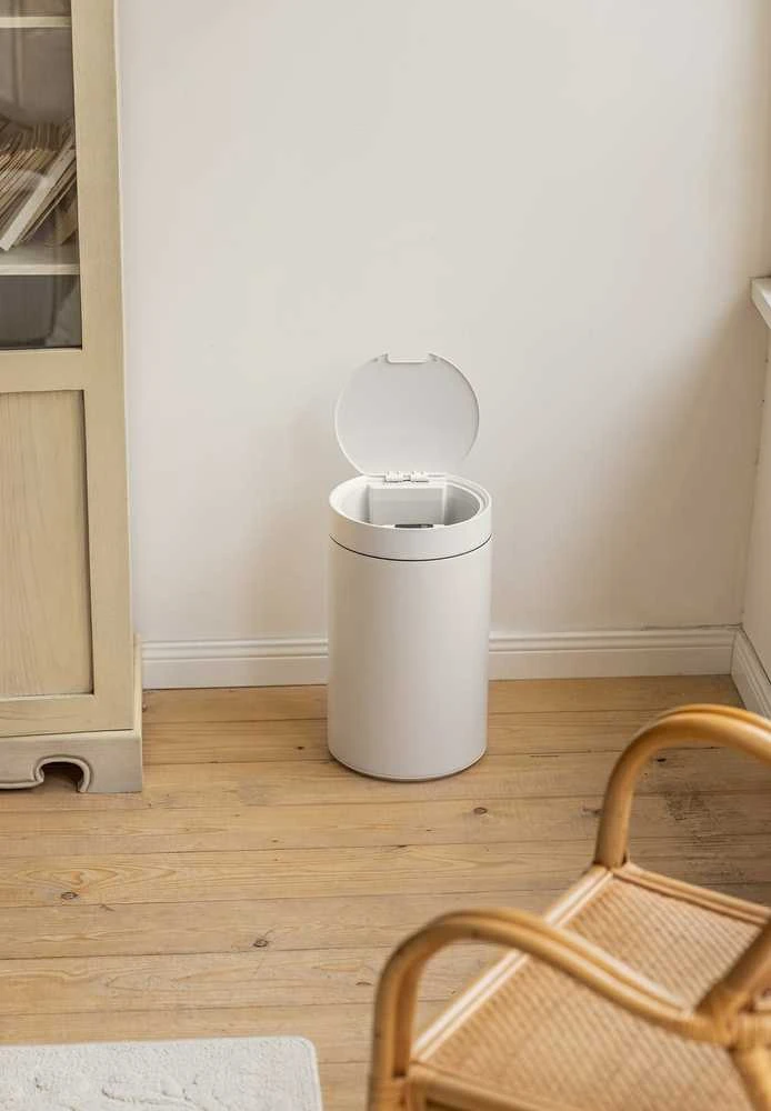 Automatinis šiukšliadėžė, balta, sensorinė, 17 l, virtuvės, bekontaktis, jutiklinė šiukšlinė