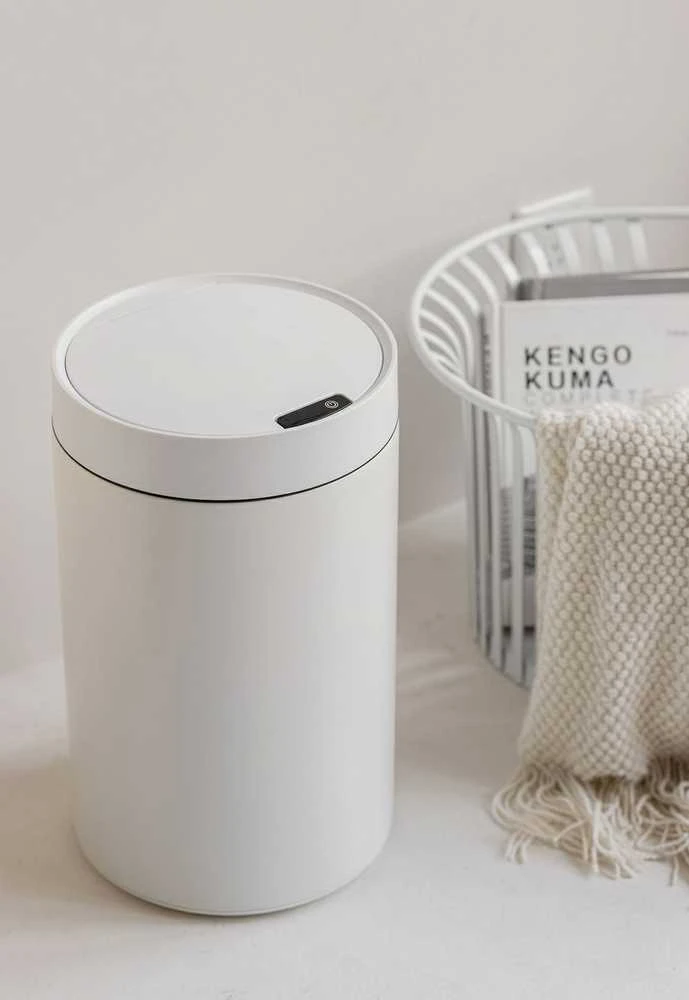 Automatinis šiukšliadėžė, balta, sensorinė, 17 l, virtuvės, bekontaktis, jutiklinė šiukšlinė