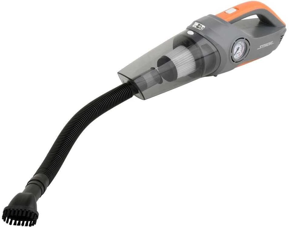 Automobilinis dulkių siurblys su kompresoriumi, 12V 80W, belaidis dizainas, HEPA filtras, LED lemputė