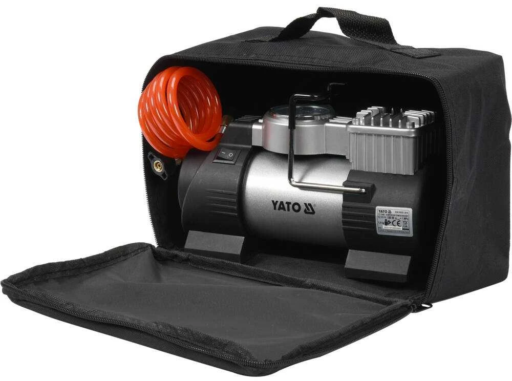 Automobilinis kompresorius su LED lempa, 12V 180W, padangų pripūtėjas, nešiojamas oro kompresorius, automobilio padangų pompa