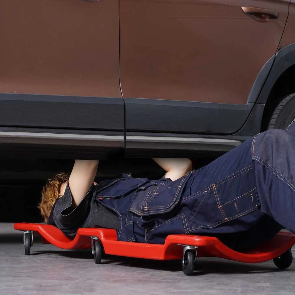 Automobilinis mechaniko gultas, 158,8kg talpos, su įrankių dėklu, garažo gultas, riedėjimo gultas, mechaniko sėdynė