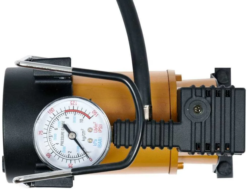 Automobilinis oro kompresorius, 12V 120W, 35LPM, nešiojamas padangų pripūtėjas, su manometru, transporto priemonės oro siurblys