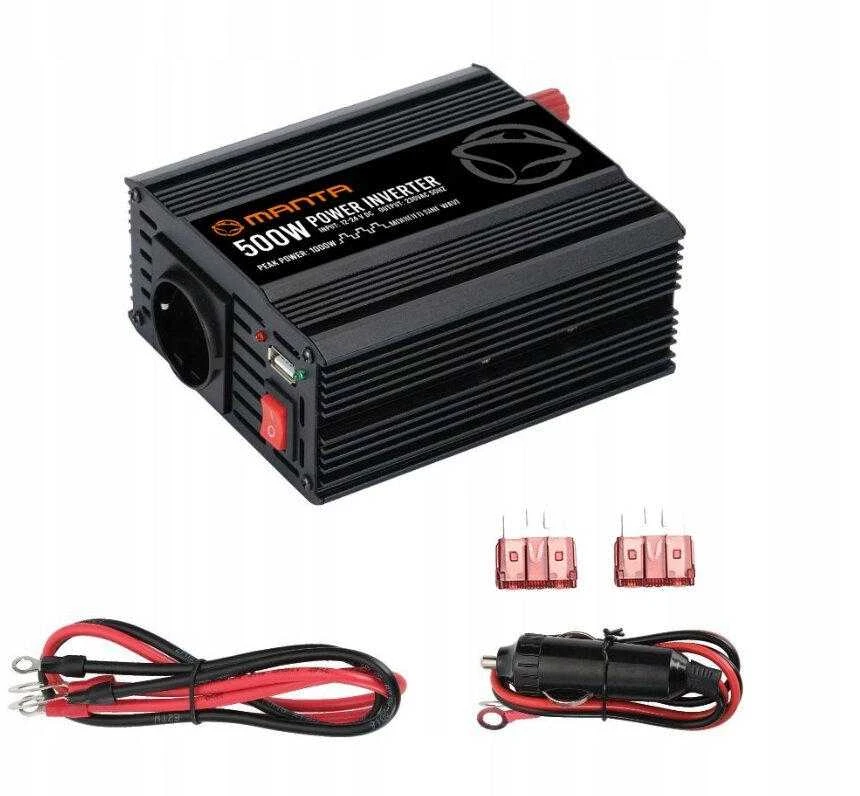Automobilio įtampos keitiklis Manta, 500W