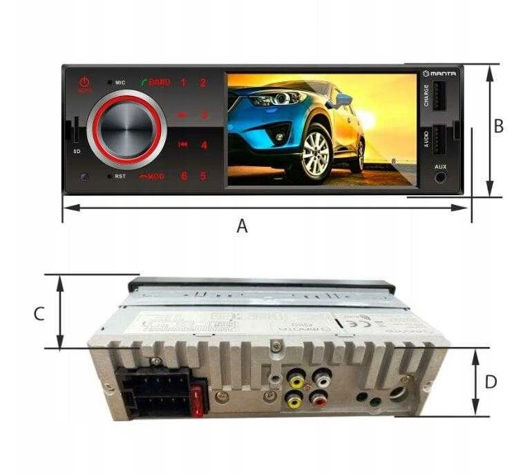 Automagnetola Automobilio radijo multimedija + galinė kamera Manta Toronto II