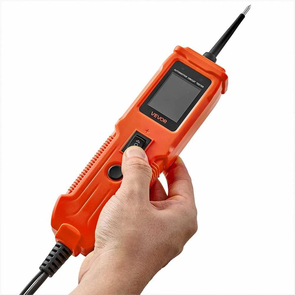 Automobilių grandinės testeris transporto priemonių elektros diagnostikai, didelio jautrumo zondas su TFT ekranu, 4 bandymo režimai, 4 m kabelis, įtampos matuoklis automobiliams, elektros grandinės detektorius