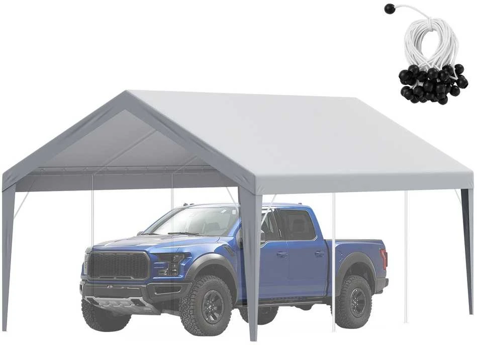 Automobilių stoginės tentu padengimas, 3.65x6.1m, atsparus vandeniui, UV apsauga, garažo stogo danga, automobilio uždangalas