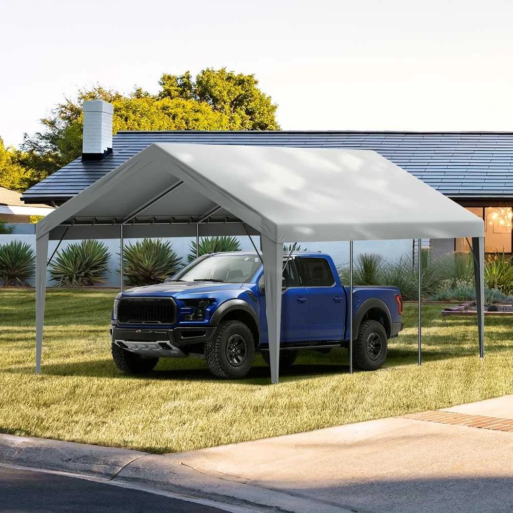 Automobilių stoginės tentu padengimas, 3.65x6.1m, atsparus vandeniui, UV apsauga, garažo stogo danga, automobilio uždangalas
