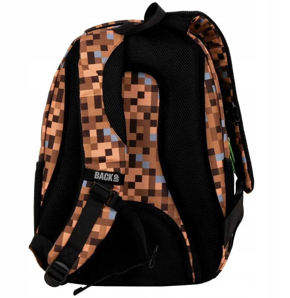 Back up Mokyklinė kuprinė Minecraft, žalia/ruda