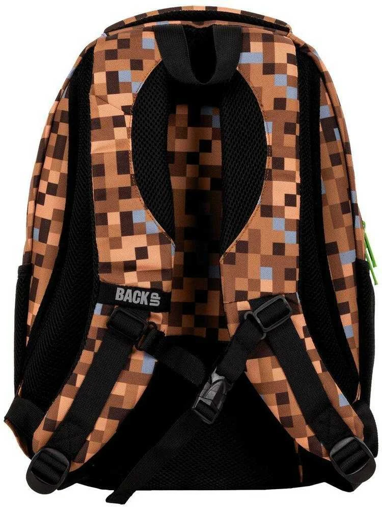 Back up Mokyklinė kuprinė Minecraft, žalia/ruda