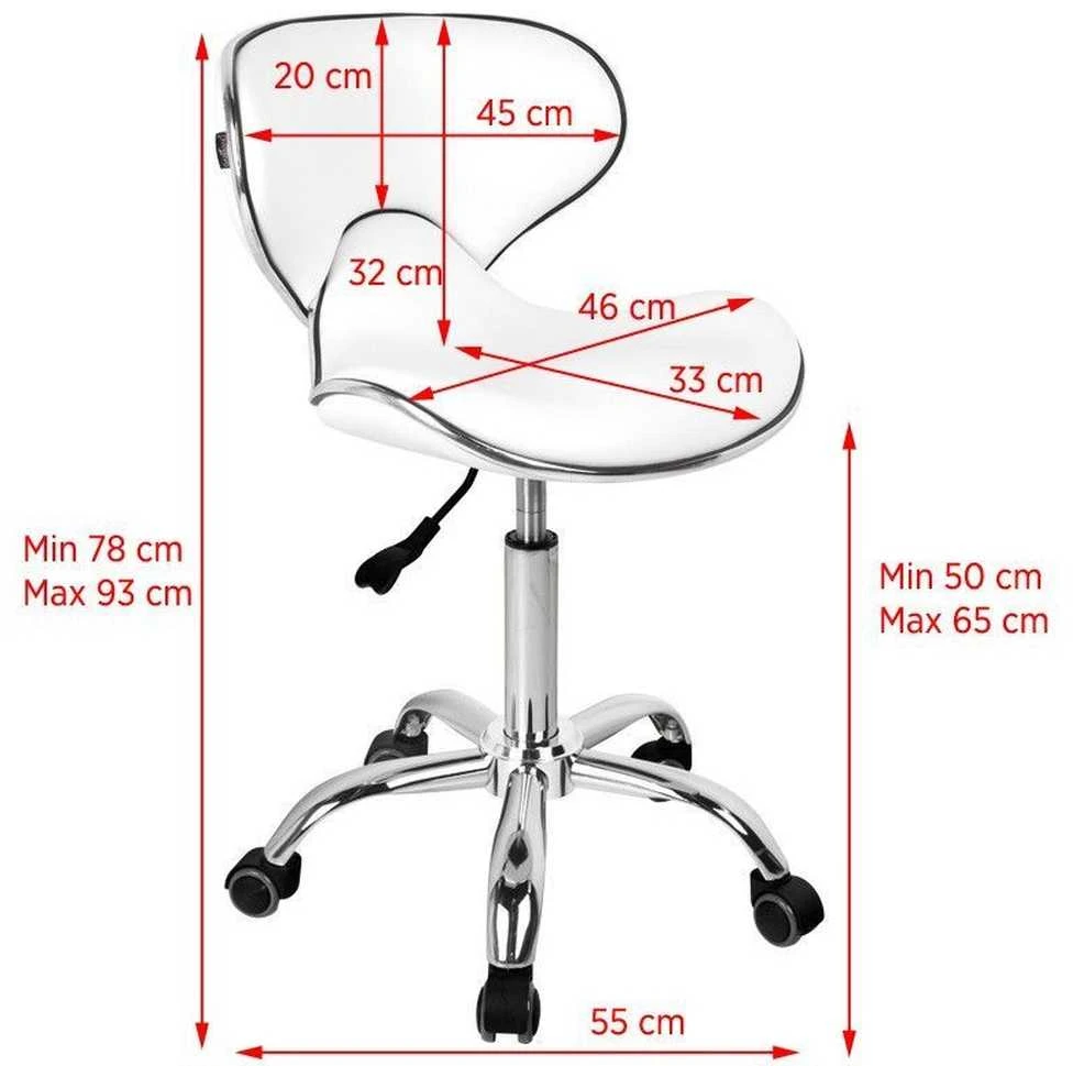 Activeshop Kosmetologinė meistro kėdutė Gabbiano Q-4599 Baltas