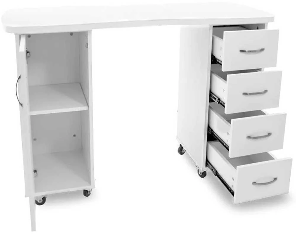 Activeshop Kosmetologinis stalas CABINETS Baltas