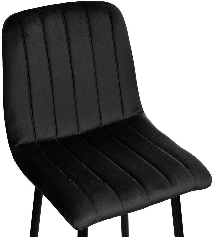 Baro kėdė Toronto, juoda velvetinė, reguliuojamo aukščio, 120 kg, virtuvės baro kėdė, pusbario kėdė, aukšta kėdė