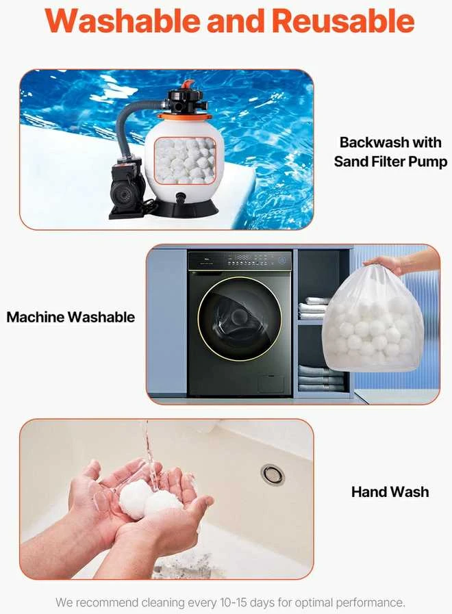 VEVOR Baseinų filtravimo kamuoliukai smėlio filtrams