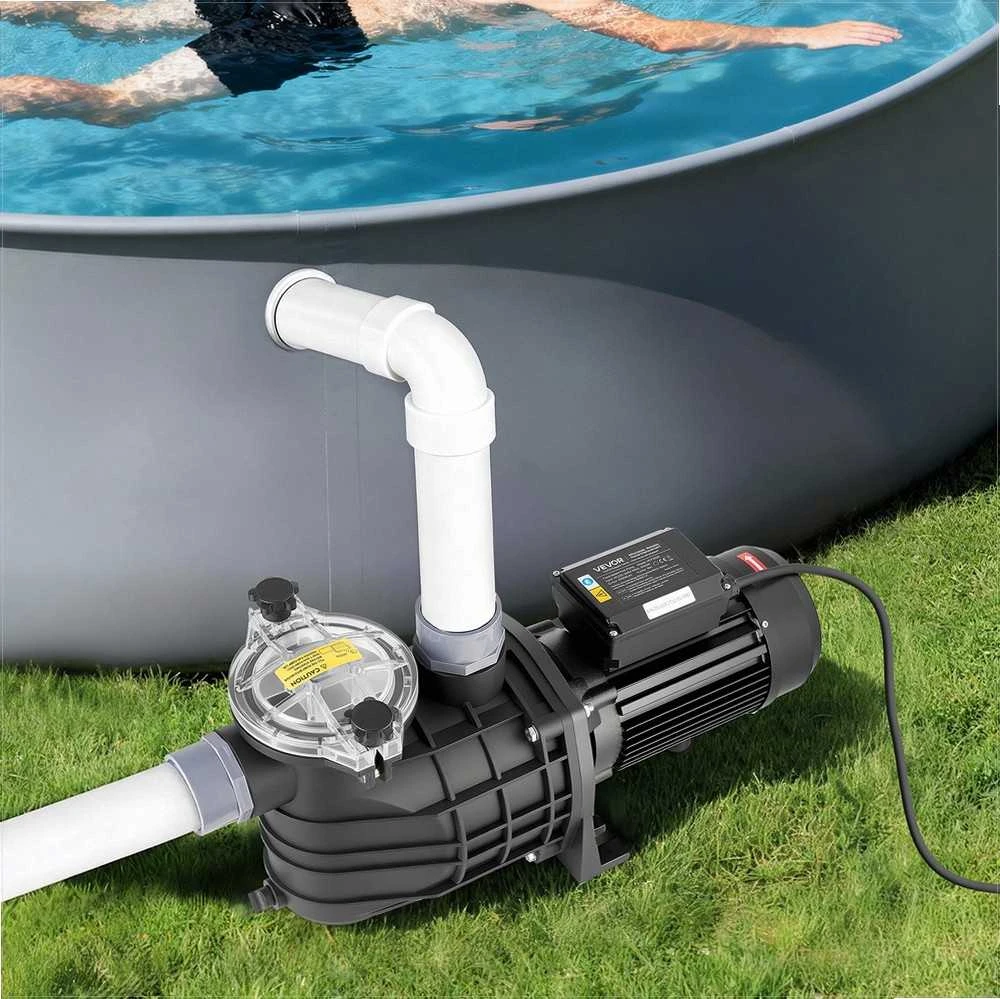 Baseino siurblys, 3000W vieno greičio plaukimo baseinams, kubilams, SPA, su 24 valandų laikmačiu ir filtro krepšeliu, didelio srauto vandens siurblys