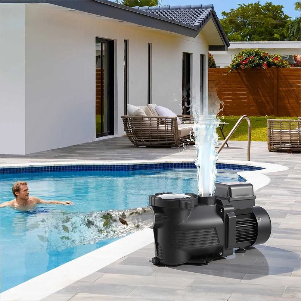 Baseino siurblys, 400W vieno greičio antžeminiams ir įkasamiems baseinams, masažinėms vonioms, SPA, su 24 valandų laikmačiu ir filtro krepšeliu, vandens cirkuliacijos siurblys