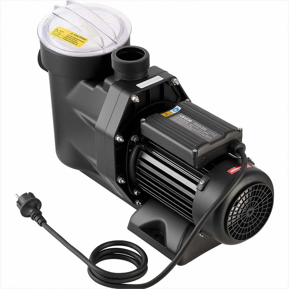 Baseino siurblys antžeminiams ir įkasamiems baseinams, masažinėms vonioms, SPA, 1300W vieno greičio su 24 valandų laikmačiu ir filtro krepšiu, vandens cirkuliacijos siurblys