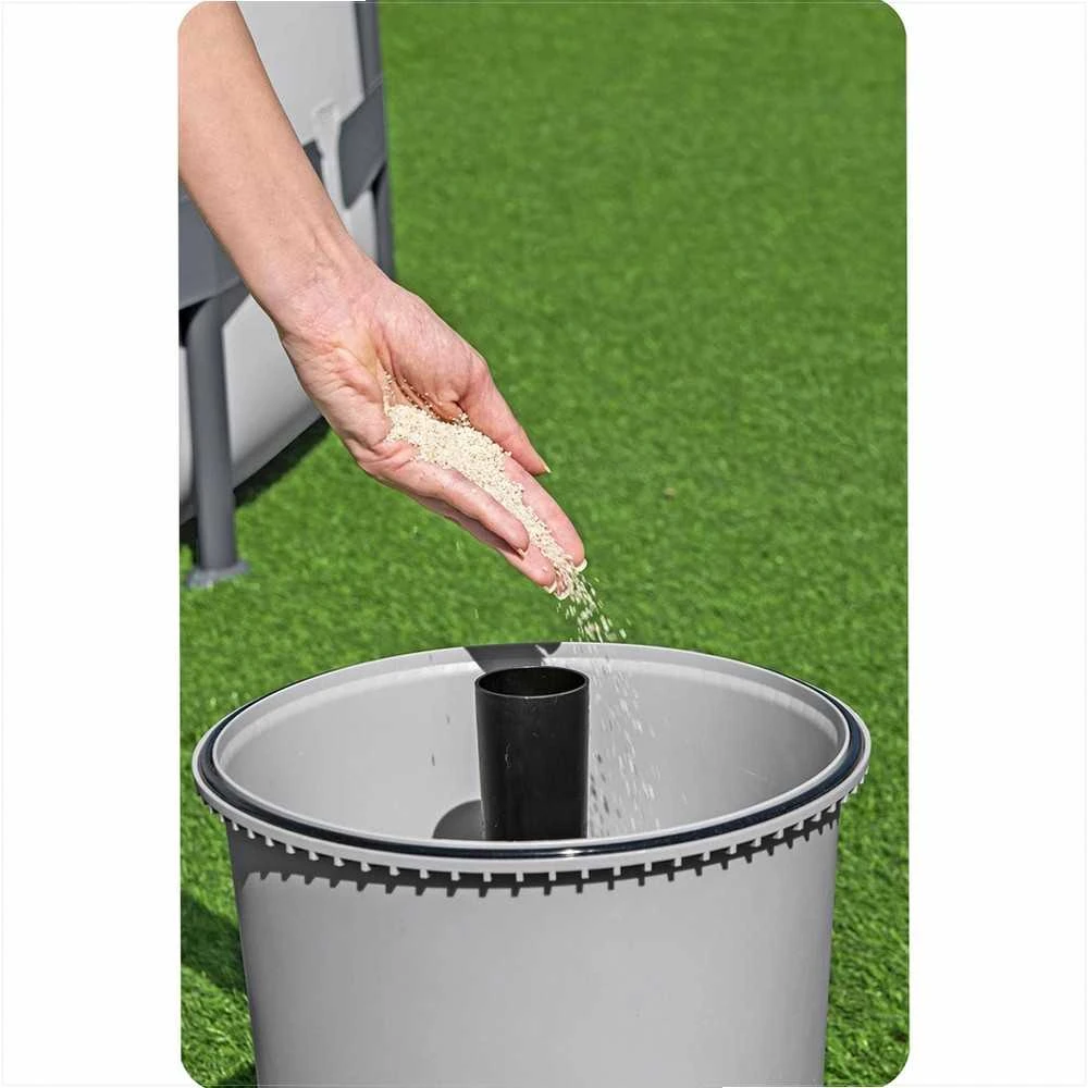 Baseino smėlio filtro siurblys, 3596 l/h srautas, 1100-16000 l baseinams, su 25 kg smėlio, 32mm žarnos jungtis