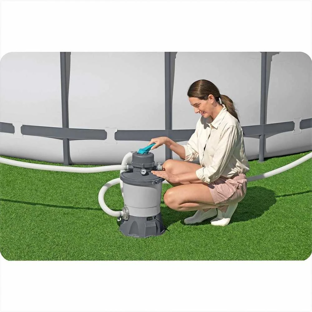 Baseino smėlio filtro siurblys, 3596 l/h srautas, 1100-16000 l baseinams, su 25 kg smėlio, 32mm žarnos jungtis
