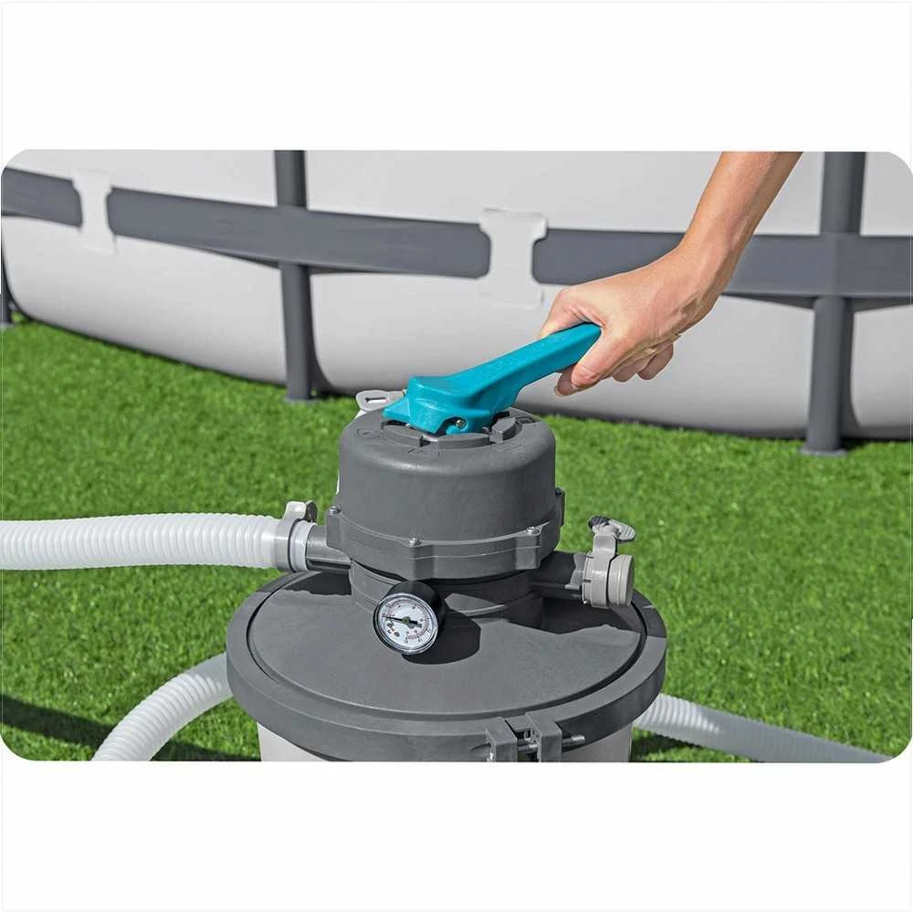 Baseino smėlio filtro siurblys, 3596 l/h srautas, 1100-16000 l baseinams, su 25 kg smėlio, 32mm žarnos jungtis