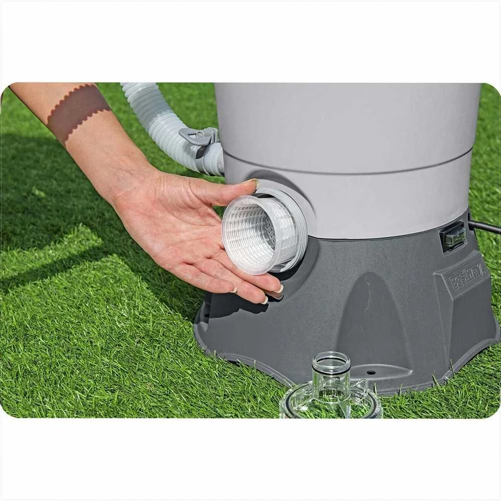 Baseino smėlio filtro siurblys, 3596 litrai per valandą, sodo baseinams, 2271 l/h sistemos srautas, 11000-16000 litrų baseino talpa