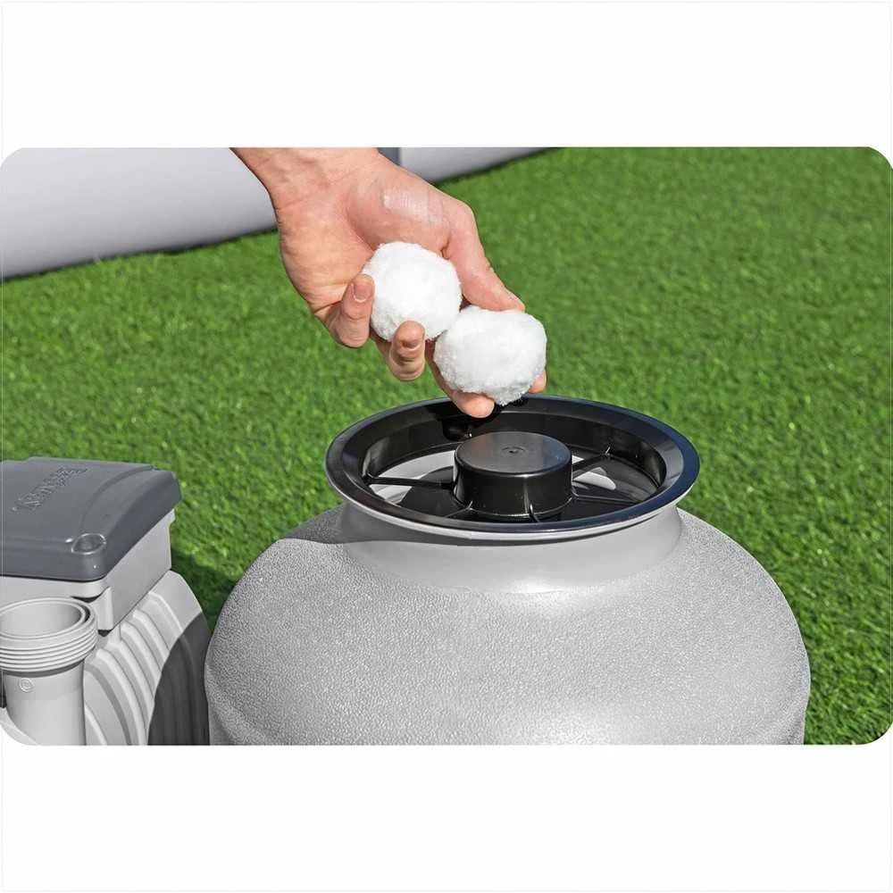 Baseino smėlio filtro siurblys, didelis srautas 8327 l/h, antžeminiams baseinams, 6 padėčių vožtuvas, su pirminiu filtru
