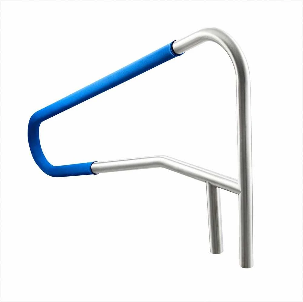 Baseino turėklas vandens parkams, tvirtas 304 nerūdijančio plieno turėklas su nuimama neslystančia rankove, 137.1 x 81.3 cm, plaukimo baseino turėklas, saugos turėklas baseinui