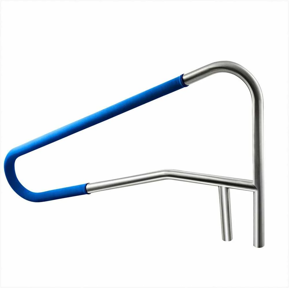 Baseino turėklas vandens parkams, tvirtas 304 nerūdijančio plieno turėklas su nuimama neslystančia rankove, 137.1 x 81.3 cm, plaukimo baseino turėklas, saugos turėklas baseinui
