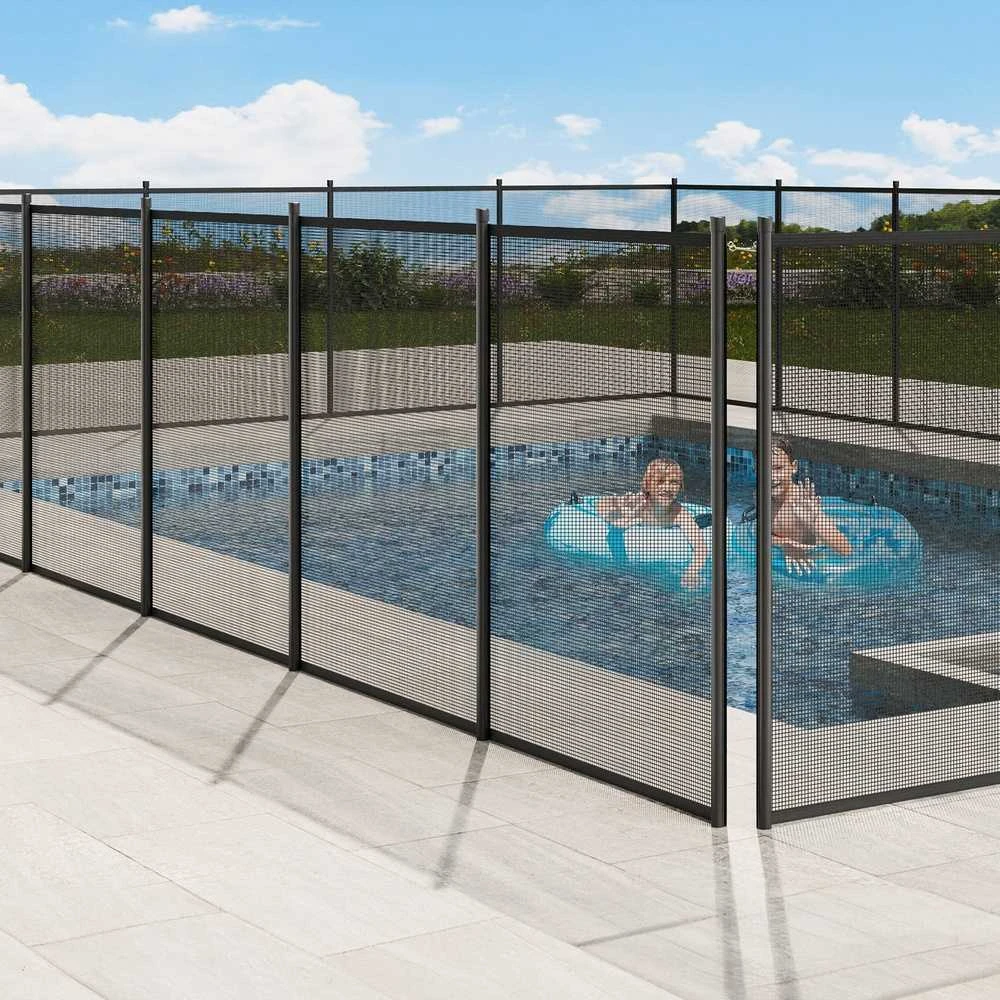 Baseino tvora 1.21 x 14.63 m, nuimama apsauginė tvora įleidžiamiems baseinams, vaikams, gyvūnams, lauko baseino atitvaras