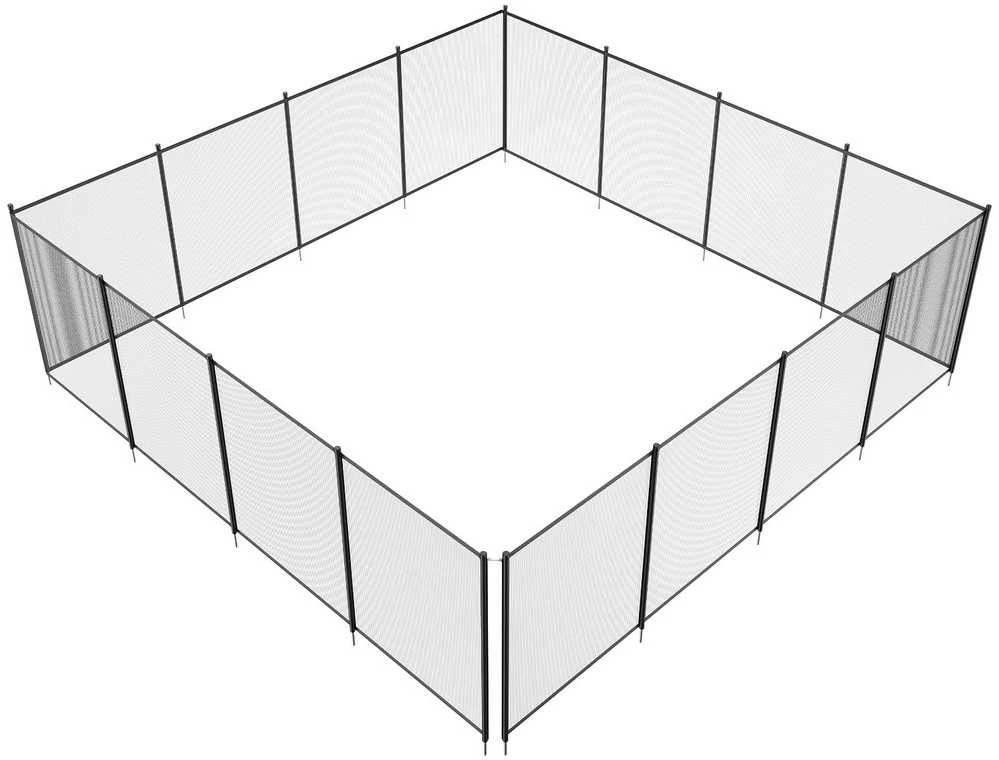 Baseino tvora 1.21 x 14.63 m, nuimama apsauginė tvora įleidžiamiems baseinams, vaikams, gyvūnams, lauko baseino atitvaras