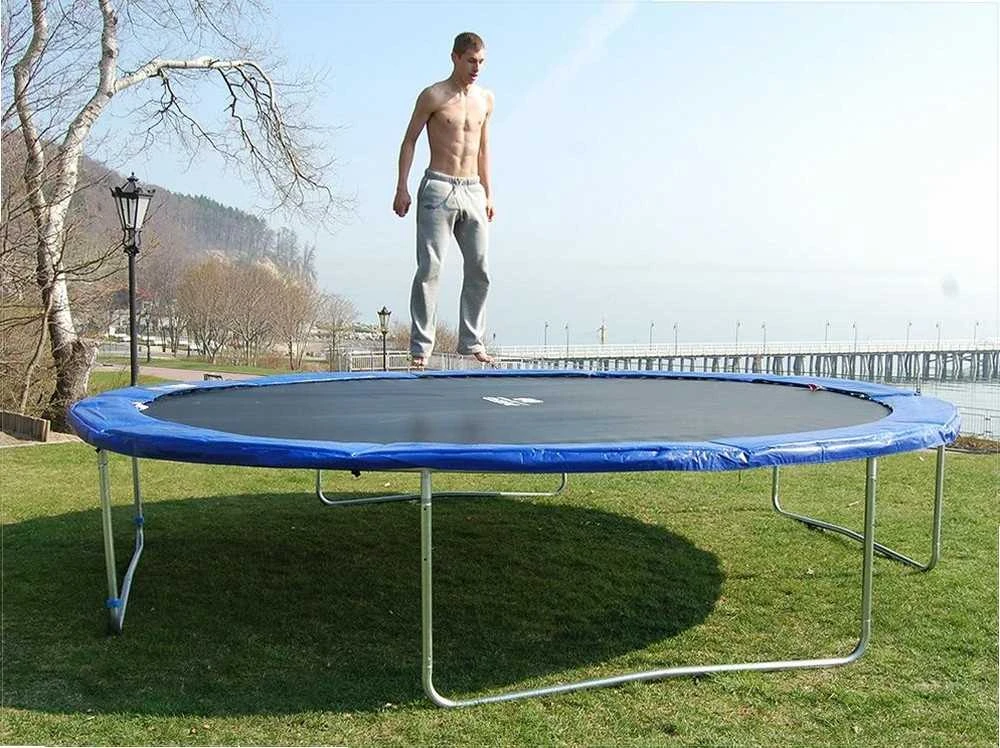 Batuto spyruoklių uždangalas, 457/465 cm batutams, apsauginė apykaklė, saugos paminkštinimas, patvarus PVC uždangalas