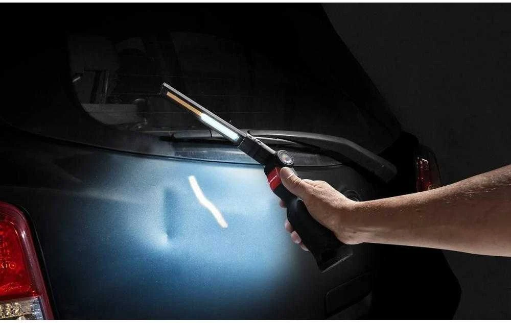 Belaidis LED darbo šviestuvas, 360° pasukamas, dviguba spalvos temperatūra, aukštas CRI, skirtas automobilių ir kėbulų remontui