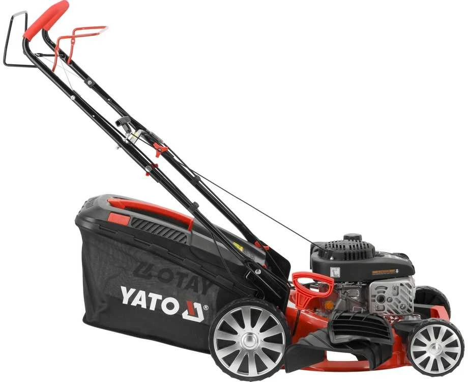 Yato Benzininė vejapjovė 46 cm su savaeige pavara, 4 in 1 funkcija, benzininė vejapjovė, sodo vejapjovė
