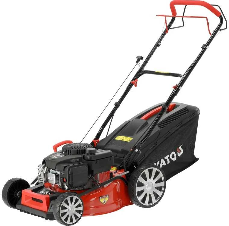 Yato Benzininė vejapjovė 46 cm su savaeige pavara, 4 in 1 funkcija, benzininė vejapjovė, sodo vejapjovė