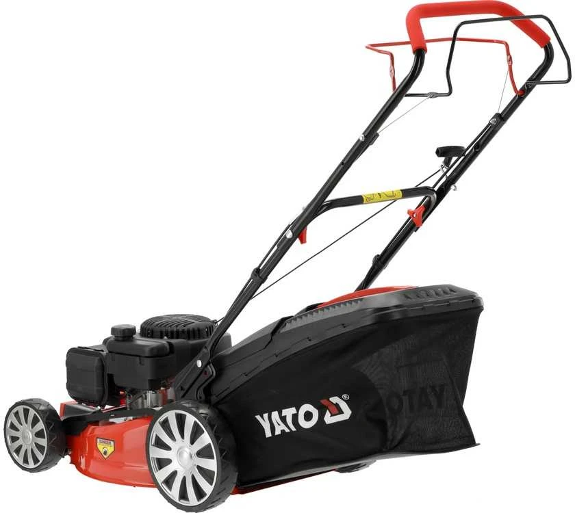 Yato Benzininė vejapjovė 46 cm su savaeige pavara, 4 in 1 funkcija, benzininė vejapjovė, sodo vejapjovė
