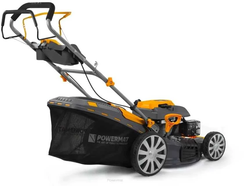 Powermat Benzininė vejapjovė, savaeigė, 510mm pjovimo plotis, su mulčiavimo funkcija, sodo priežiūrai, 7 HP variklis, 60L žolės surinktuvas